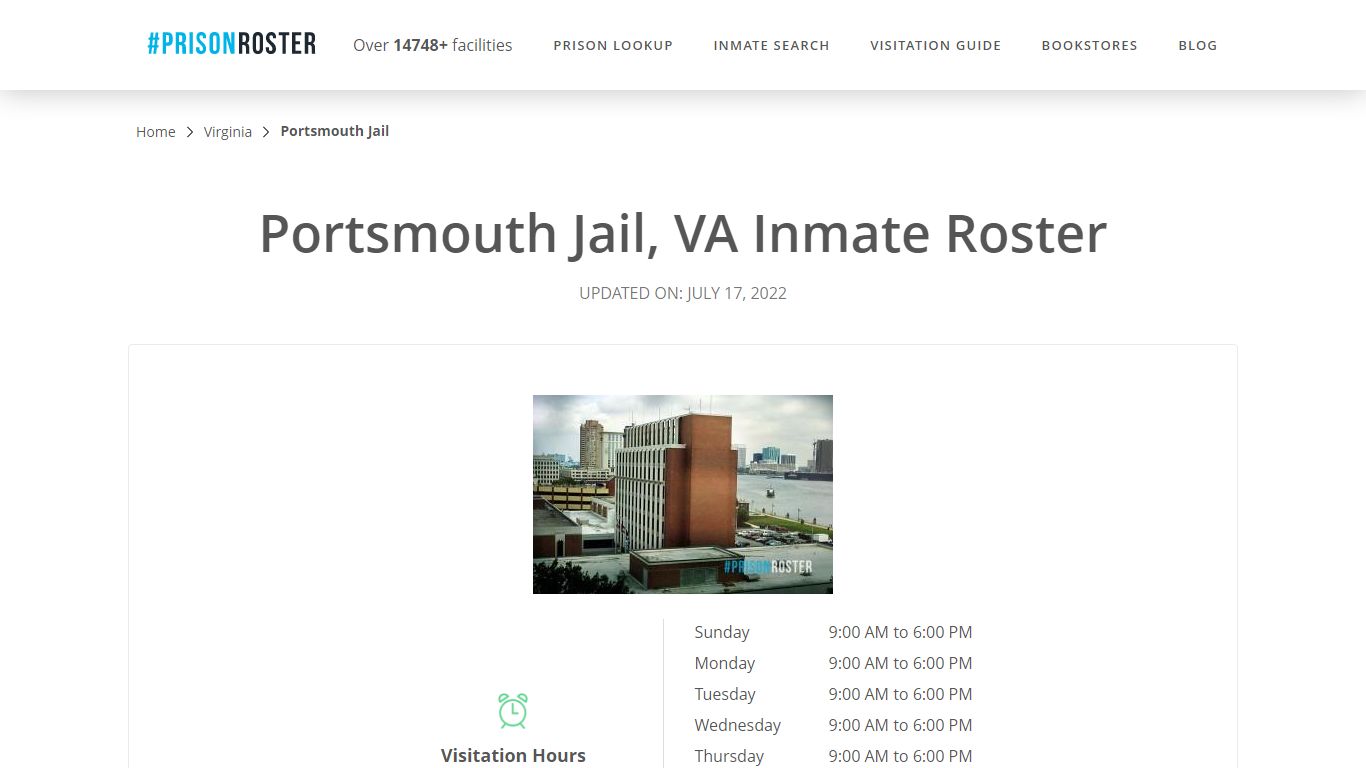 Portsmouth Jail, VA Inmate Roster - Prisonroster
